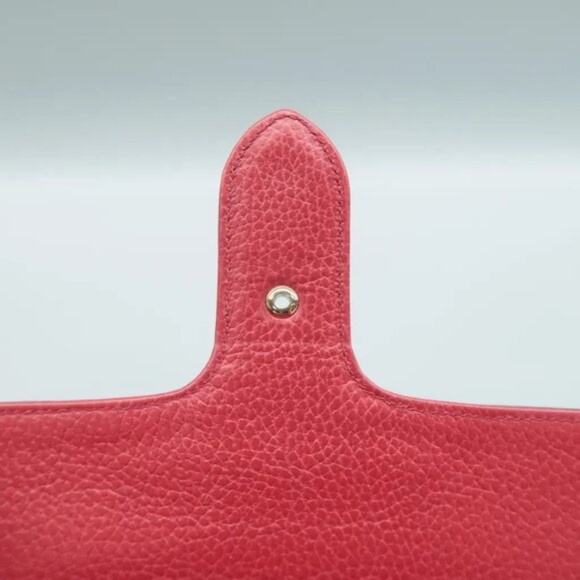 100% Authentic GUCCI Interlocking Red Leather Shoulder Bag 747-072324 - Picture 9 of 12